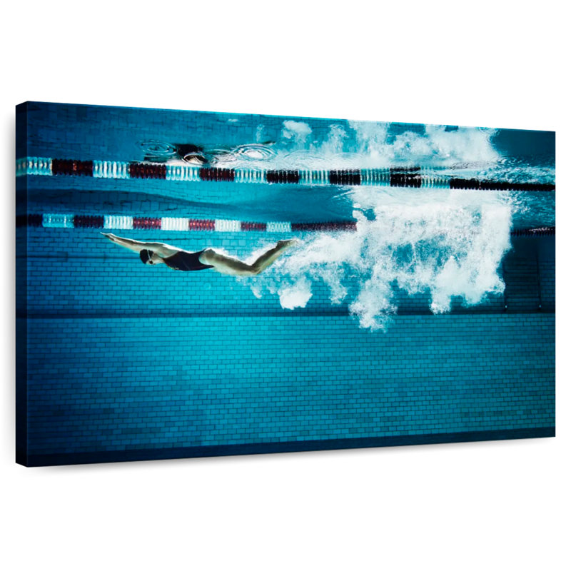 Sireci Female Swimmer Underwater, 30" H x 45" W