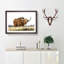 Majestic Highland Cow in Abstract - Picture Frame Painting Print on MDF-55576718-55576719