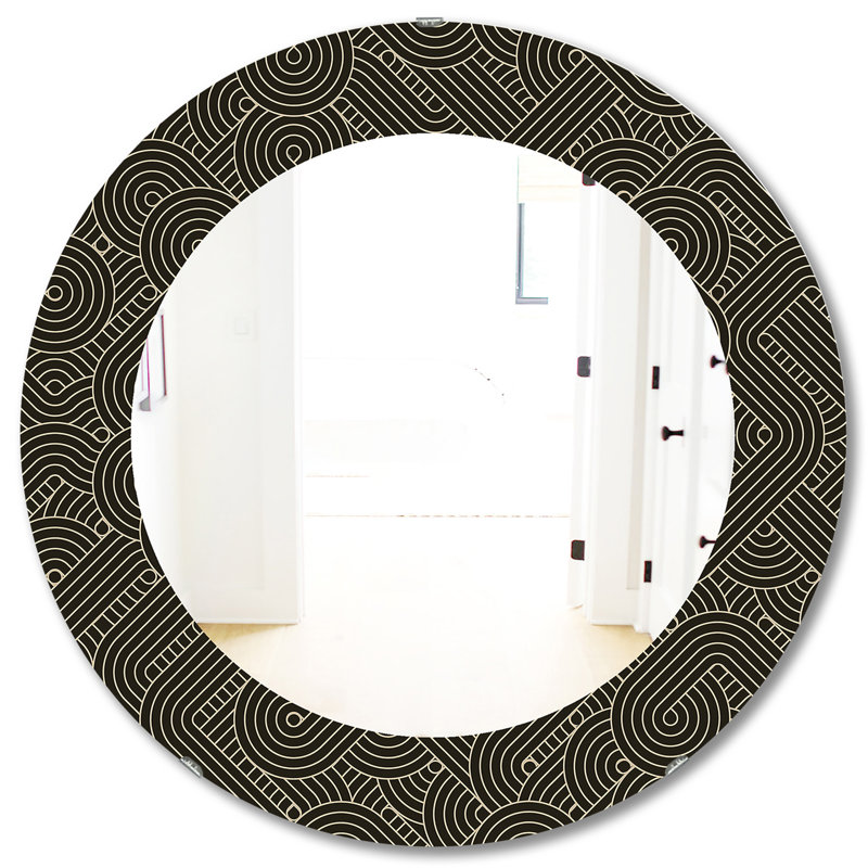 Miroir scandinave 22 Mid-Century, H 31,5 po x l po