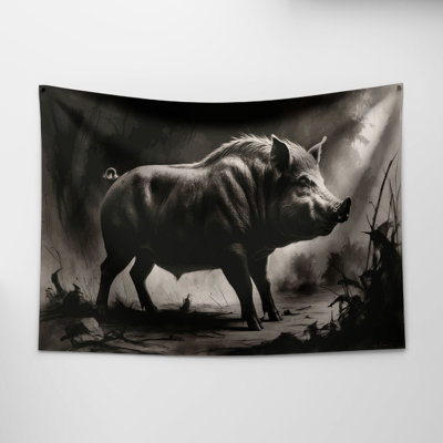 Wildlife Giant Forest Hog Wall Tapestry