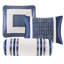 Couette 7 pièces bleu marine pour lit king, tons neutres, literie classique pour chambre King, luxe