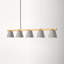 London 5 Light Concrete Dimmable Pendant