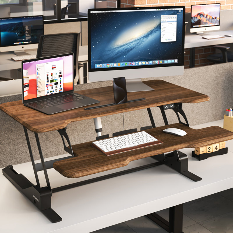 Adjustable Metal Base Standing Desk Converter
