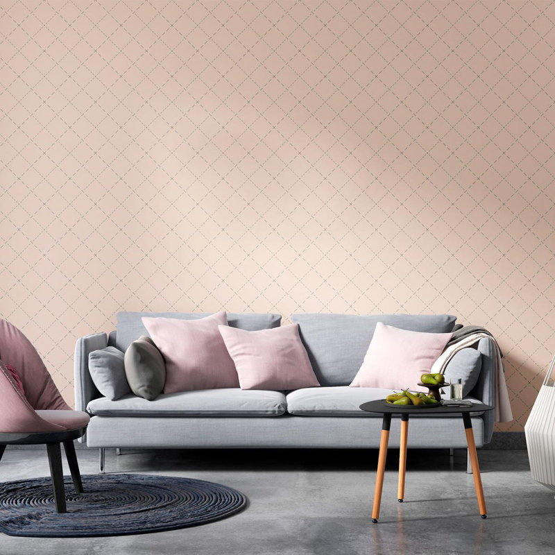 Tuile de papier peint lisse, Beige, L 126 po x l 24 po