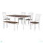 Ensemble de table de cuisine en bois 6 pièces, ensemble de table de salle à manger rustique rustique avec 4 chaises et banc