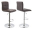 Kristopher Swivel Upholstered Faux Leather Adjustable Height Bar Stool with Iron Frame-16638469