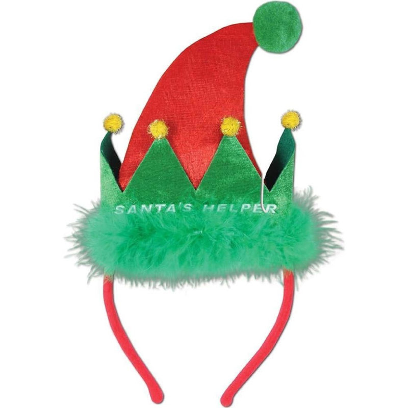 Bandeau de père Noël rouge et vert, ensemble d'accessoires de fête pour célébrer Noël