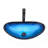 Bathroom Artistic Tempered Glass Blue Vessel Bathroom Sink Pop-Up Drain, Blue Boat Shape Bathroom Sink Above Counter (No Faucet)(Includes Only The Bathroom Sink)-821461408