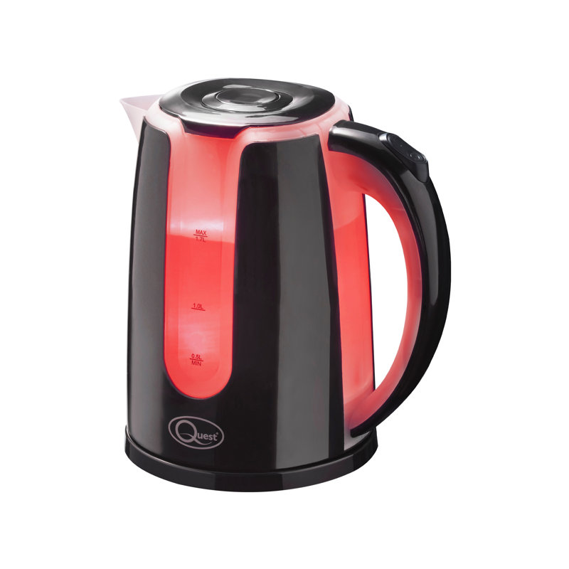 Quest 1.7 L Plastic Whistling Electric Tea Kettle