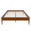 Structure de lit plateforme moderne et minimaliste en bois de bambou sec de 15 pouces de hauteur avec support en lattes de bois, aucun sommier requis, assemblage facile-1130638640-1130638641
