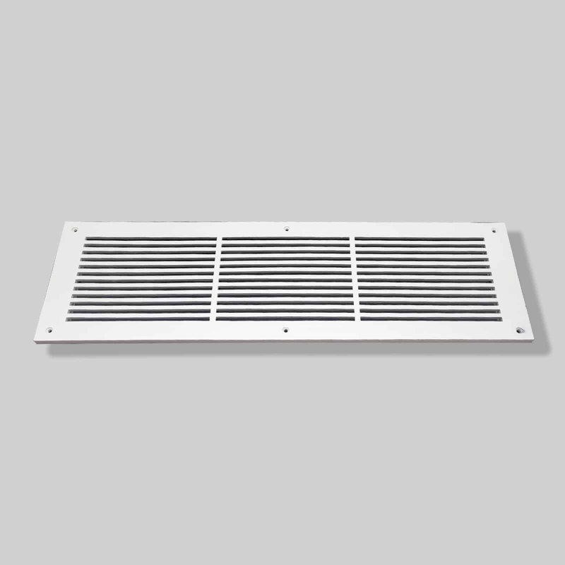 Grille murale en métal, Blanc, 30" L x 6" W x 0.6" H