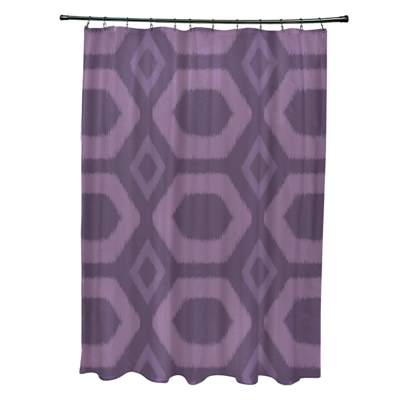 Rideau de douche simple géométrique Anita, Mauve