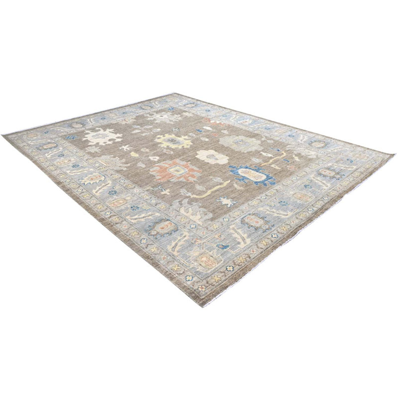 Oushak Collection, Transitional One-of-a-Kind Rectangle 8'1" X 10'1" Wool Area Rug