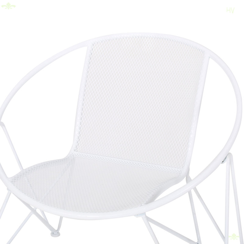Chaise d'extérieur moderne (ensemble de 2), Blanc