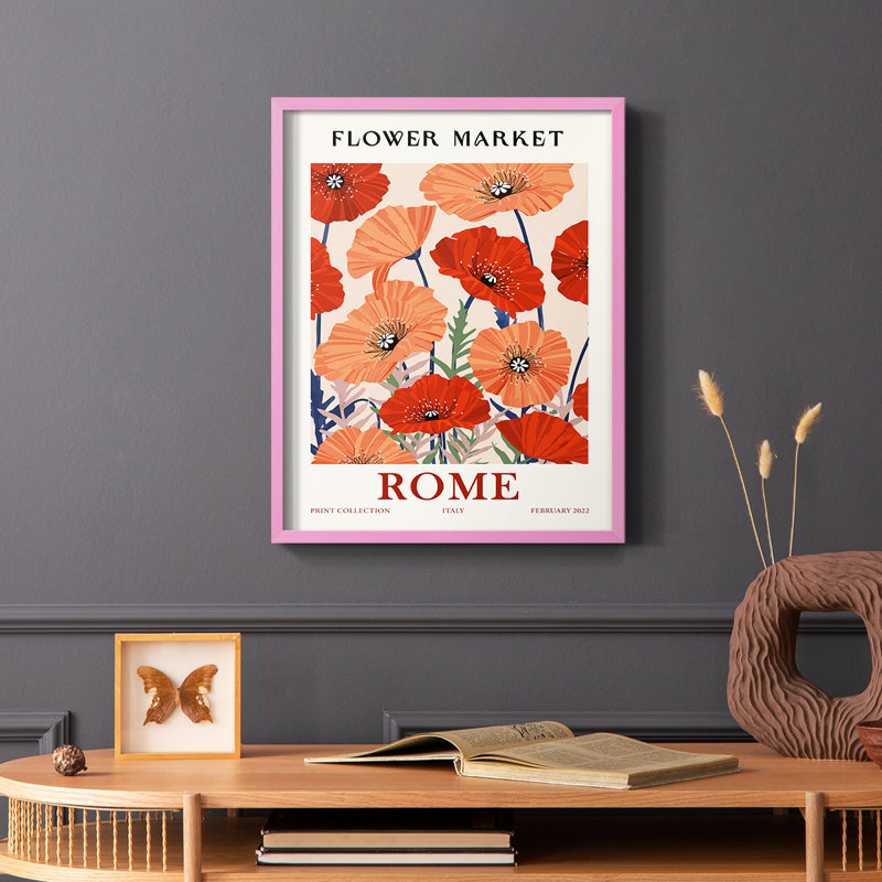 Matisse XXII, reproduction encadrée - bois massif, H 10 po x l 8 po, Rose
