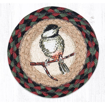  Grande mésange ronde en jute tressée 7 po Chickadee