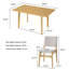 Ensemble de salle à manger 5 pièces, table rectangulaire, bois, design épuré, maison de campagne moderne, salle à manger-1092617989-1092617995
