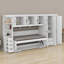 Lit escamotable multifonctionnel avec garde-robe, bureau et armoire-834933861