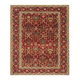 Wool Floral Area Rug in Beige/Brown, Blue, Green, Orange, Red