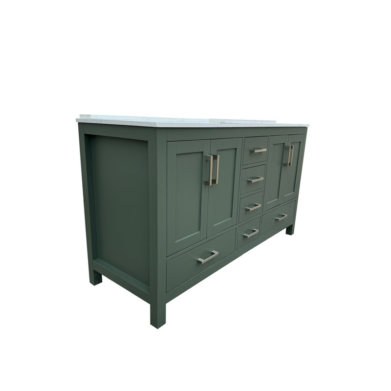 Meuble-lavabo avec lavabo et trou pour robinetterie, meuble de rangement pour salle de bain avec 2 portes et 5 tiroirs en chÃªne