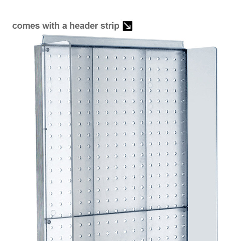 16"W x 60"H Pegboard Powerwing Display