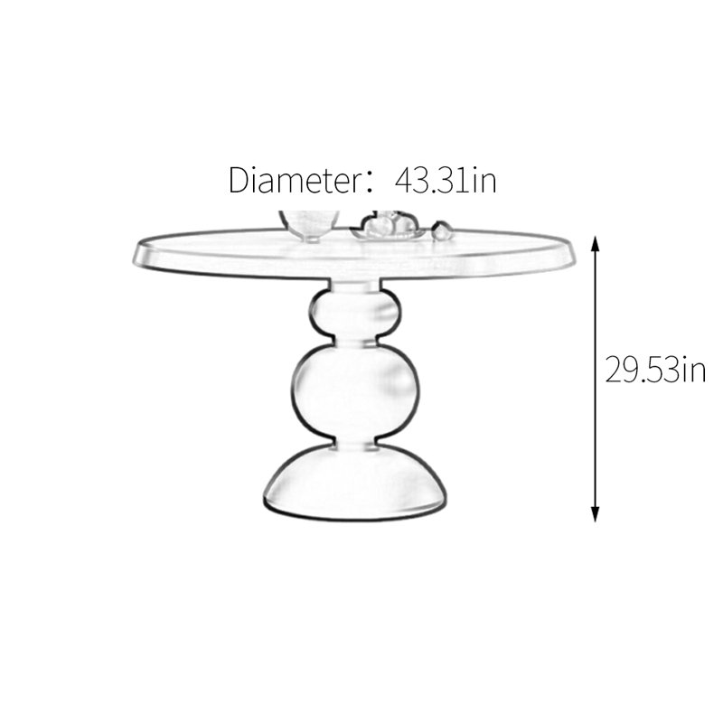 Table de salle à manger multicouche, H 29,53 po x L 43,31 po x l 43,31 po, Blanc