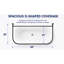 Barre de douche en forme de D pour baignoires îlot de la collection Shower Suites By Utopia Alley - Solution de douche complète avec rideau de douche extra-long en tissu et 36 crochets, aluminium antirouille, 152 cm x 64 cm, noir mat-69959831