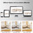 Modern Style Sectional Sofa with coffee table, with Storage Ottoman-1521821050