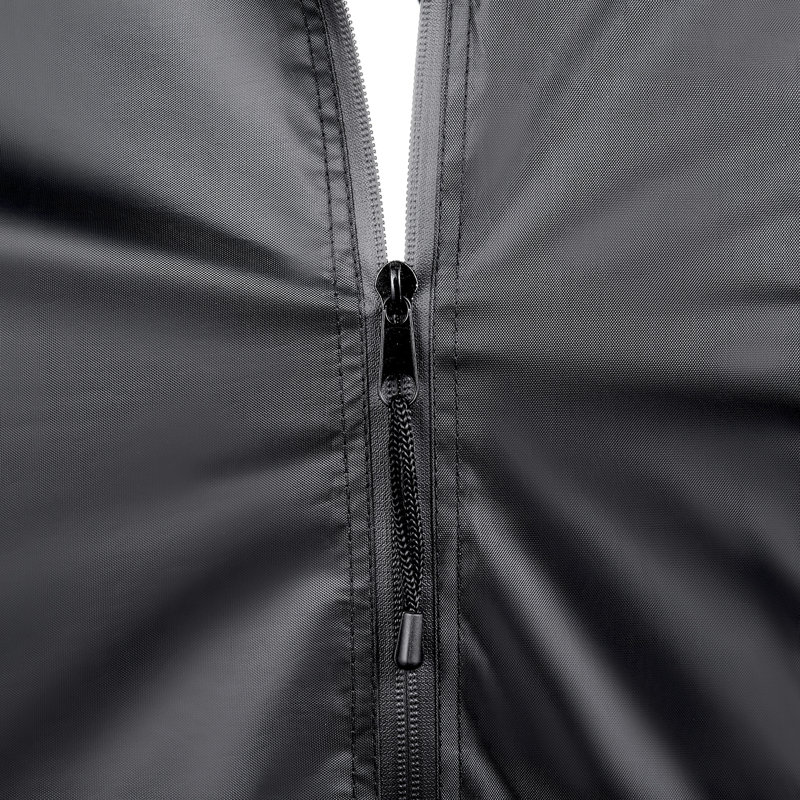 Rangement extérieur imperméable pour 4 à 5 vélos, avec revêtement double, tissu 210D enduit argent, plateau arqué pour éviter la formation d'eau, poteaux en fibre de verre renforcé, stabilité multi-points, poids léger