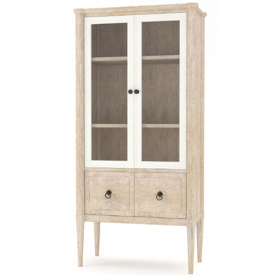 Casual Display Bookcase In Sand Colored Finish With Storage Feature Veneers Color 2 Shelves And Function