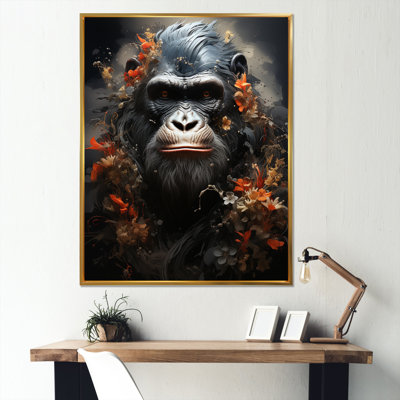 Singe noir énigme sur toile