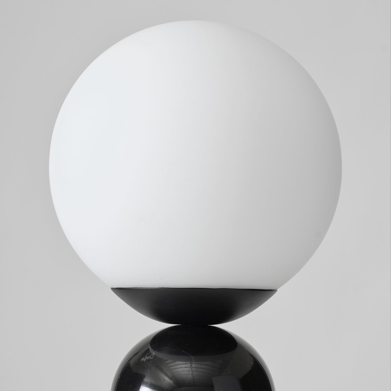 Mila Genuine Marble Desk Lamp, Black, 15' H X 7'' W X 7'' D