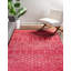 Tapis abstrait en polypropylène tissé à la machine rose framboise Brissa-706480279