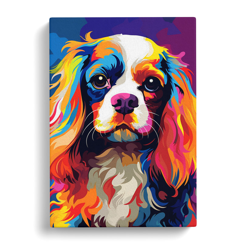 Cavalier King Charles Spaniel Pop - Print, 76cm H x 50cm W x 3cm D