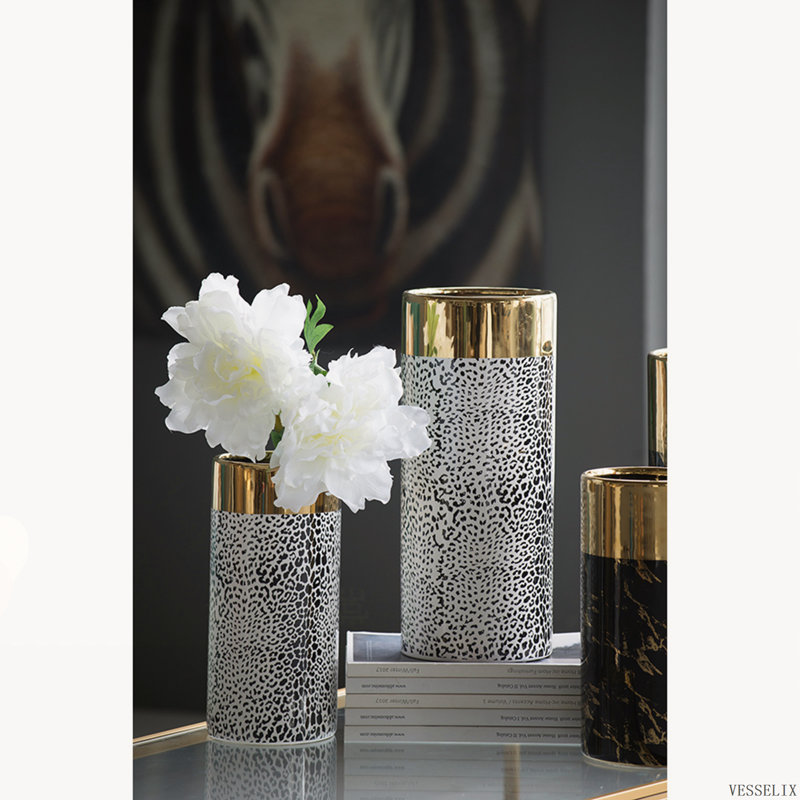 Vase en céramique de 5,3 x 11,8 pouces