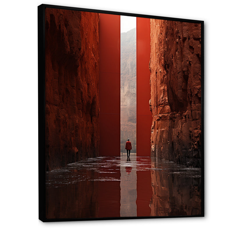 " Fantastic Dissolving Doorways ", Black Floater Framed, 20" H x 12" W x 1" D
