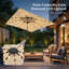 Parasol carré d'extérieur à DEL avec manivelle et évent-1649497198
