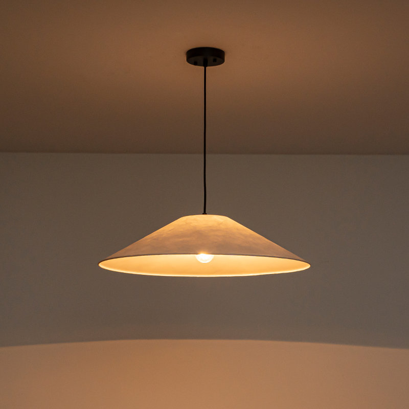 1-Light Umbrella-Shape Paper Single Pendant