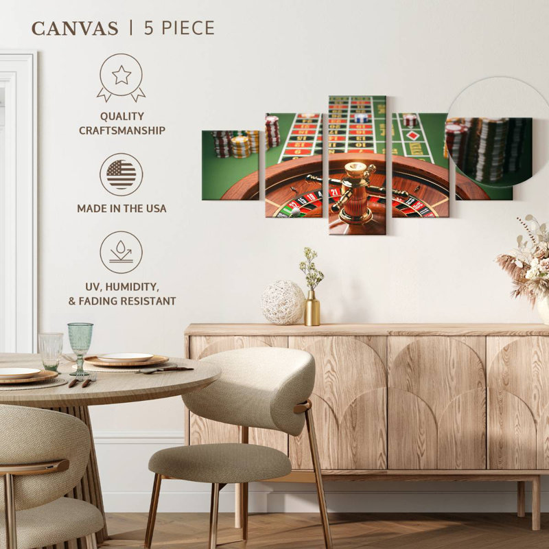 Wooden Roulette, 42" H x 92" W