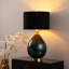 Avrik 79cm Living Room Table Lamp with Glass Base, Bedside Buffet Lamp for Bedroom with Linen Shade-93674532-93674535