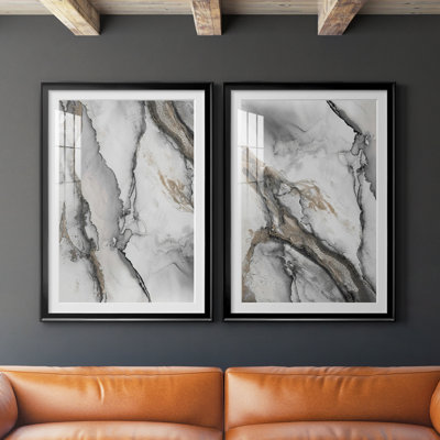 " Abstract Ink Fantasy I " 2 - Pieces Painting Print