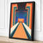 Bowling Alley Vanishing Point Retro - Wrapped Canvas-419388624-419388654