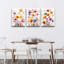 Multicolore aquarelle fleurs sauvages, art mural, paquet de 3, 12 x 16 po