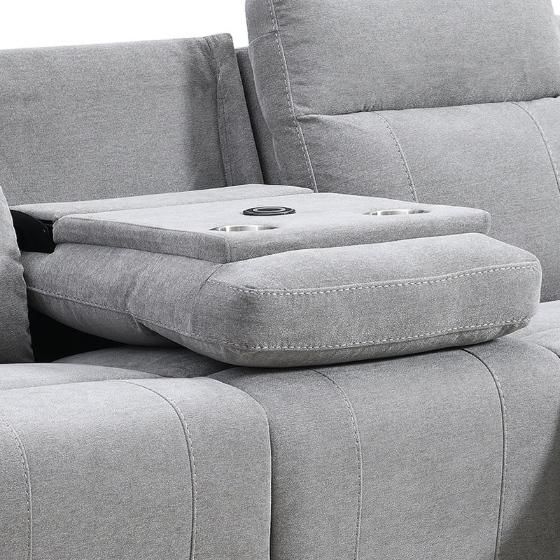 Sumana 3 Seater Reclining Sofa, Grey