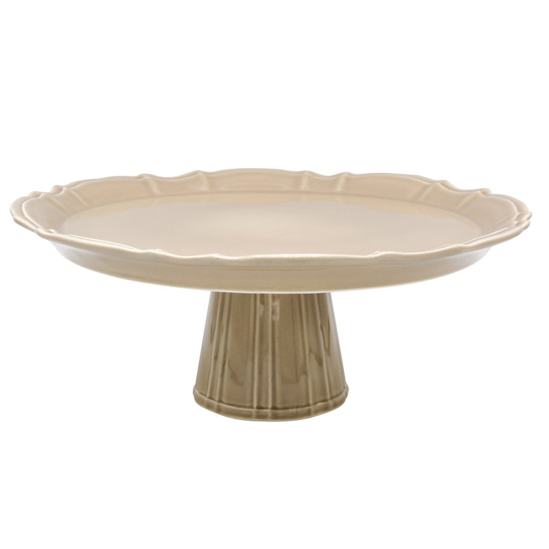 Assiette à gâteau Chloe, Taupe