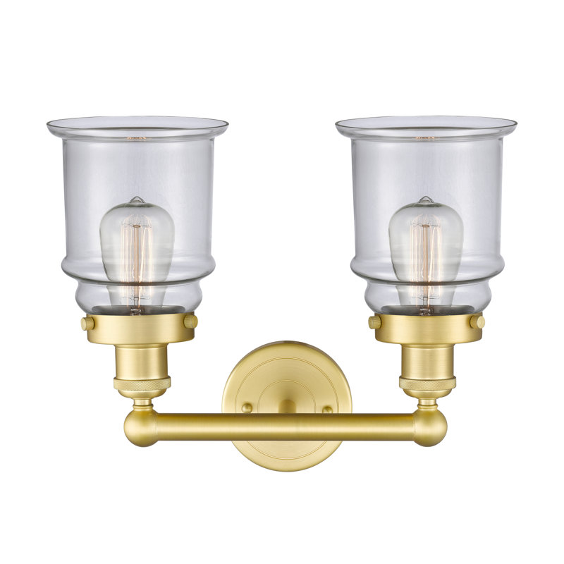 Cailen 2 - Light Dimmable Vanity Light, Clear, Satin Gold