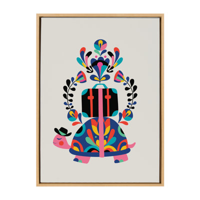 Travel Animal by Rachel Lee 3 Birdies Studio Framed Canvas Wall Art Print