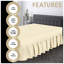 Premium Cotton Blend Plain Dyed Valance Sheet | Soft Durable and Breathable Luxury Bed Sheet for Ultimate Comfort-35991541-35991548
