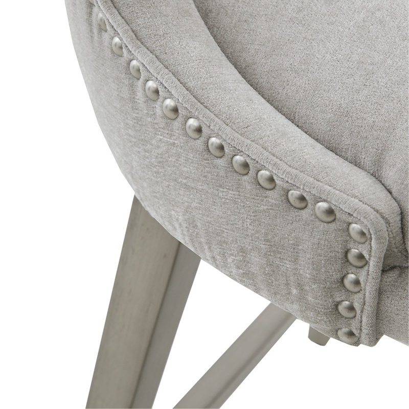 Tabouret de comptoir pivotant 25,75 po Georgie, Gris clair