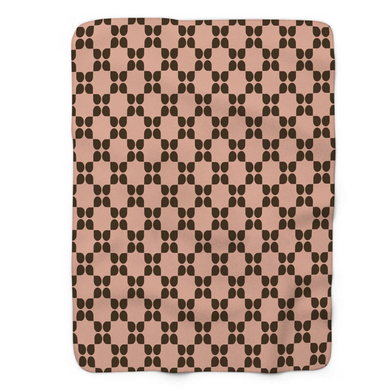 Terre rose - couverture sherpa de qualité supérieure 1 pièce, Lit simple